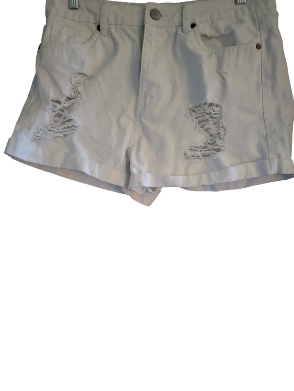 Refuge Mom Denim Shorts White sz 7